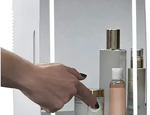 Wgwioo Mini Makeup Fridge, 8L Portable Cosmetic Refrigerator, Glass Panel and Led Lighting, Cooler/Warmer Freezer, Used for Beauty Skin Care in Home, Car