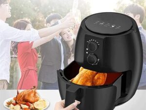 Airfryer for Home Use, 4.5 Litre Electric Hot Air Fryer, Safe Basket and Temperature Control, 30 Minute Timer and