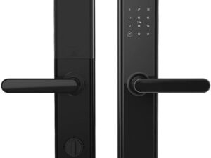 Fingerprint Smart Lock Biometric Smart Fingerprint Door Lock Open Mode Intelligent Door Lock Semiconductor Fingerprint Lock Interior Door Electronic Lock Switch for Indoor and Outdoor Use (Color: Black, Size: One Size)